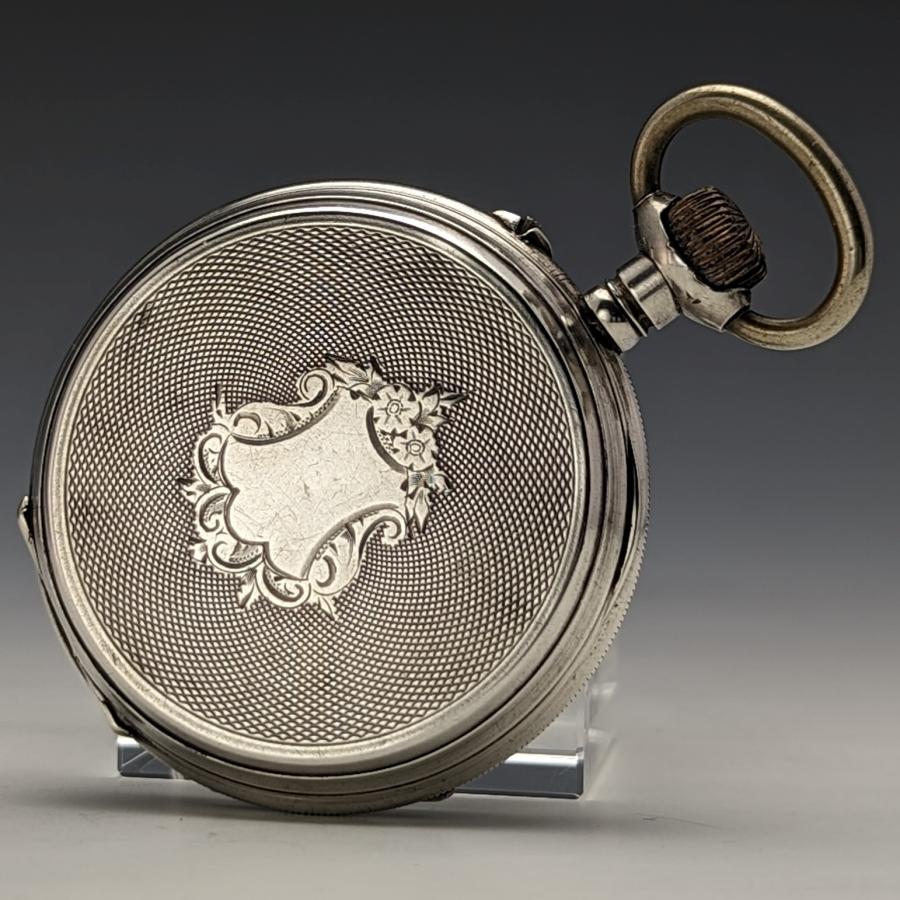 1900年頃 アンティーク TISSOT 懐中時計 銀側ケース シリンダー脱進機 