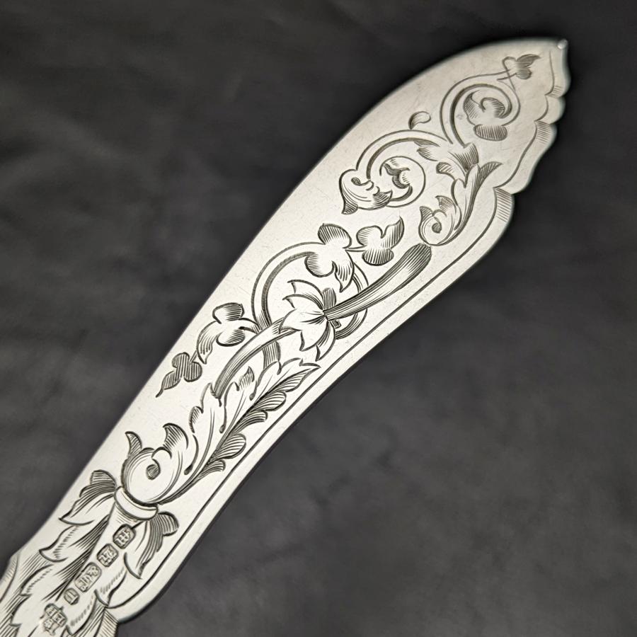 1860年 英国アンティーク シルバープレート製 フィッシュナイフ6 1860年 英国アンティーク シルバープレート製 フィッシュナイフ6