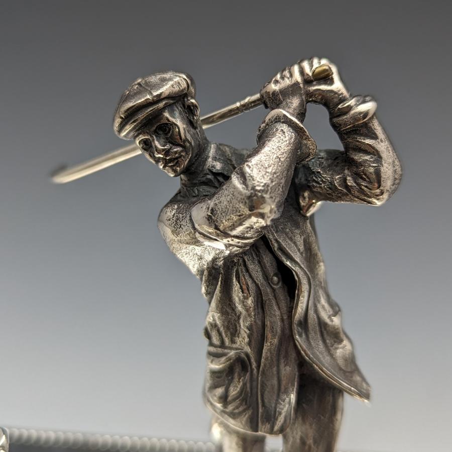 英国ヴィンテージ シルバープレート製 ゴルフデザイン ペン