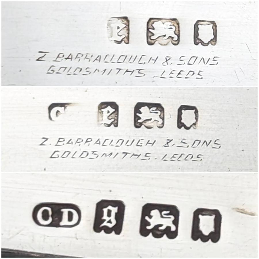 1920年頃 英国アンティーク 純銀製ハンドル ブラシ3点セット Charles