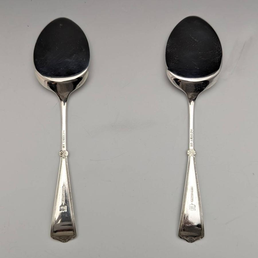 1890年頃 英国アンティーク シルバープレート製 ジャムスプーンペア