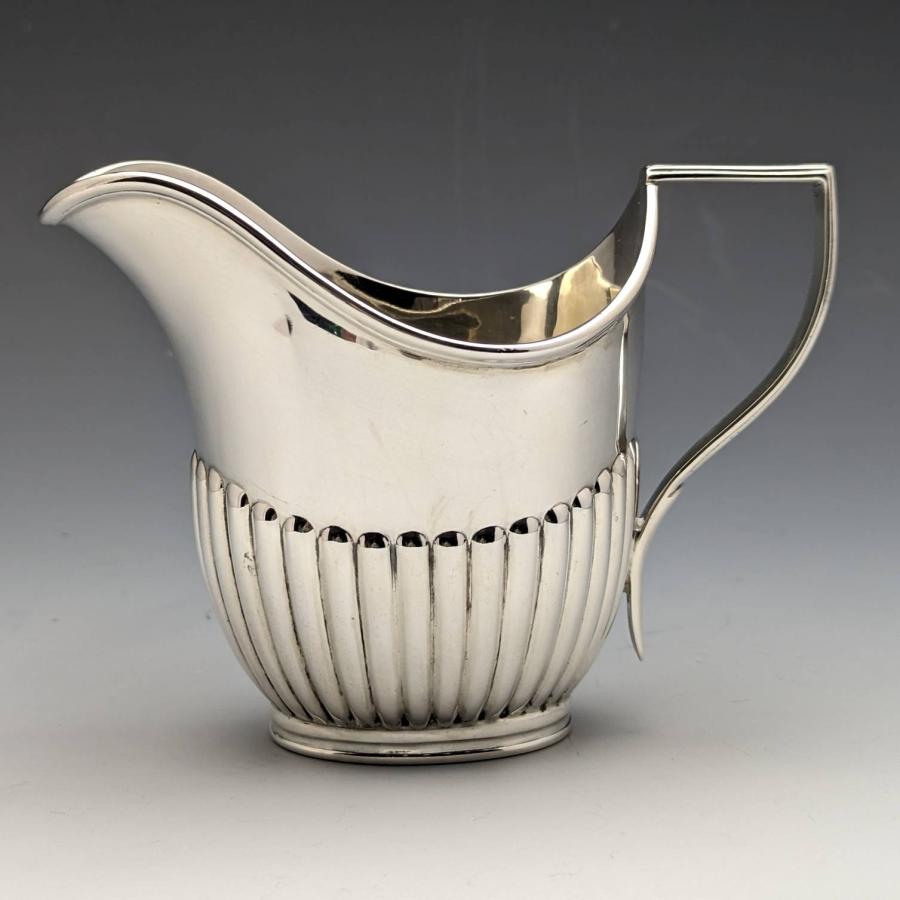 1902年 英国アンティーク 純銀製シュガーポット＆クリームジャグ