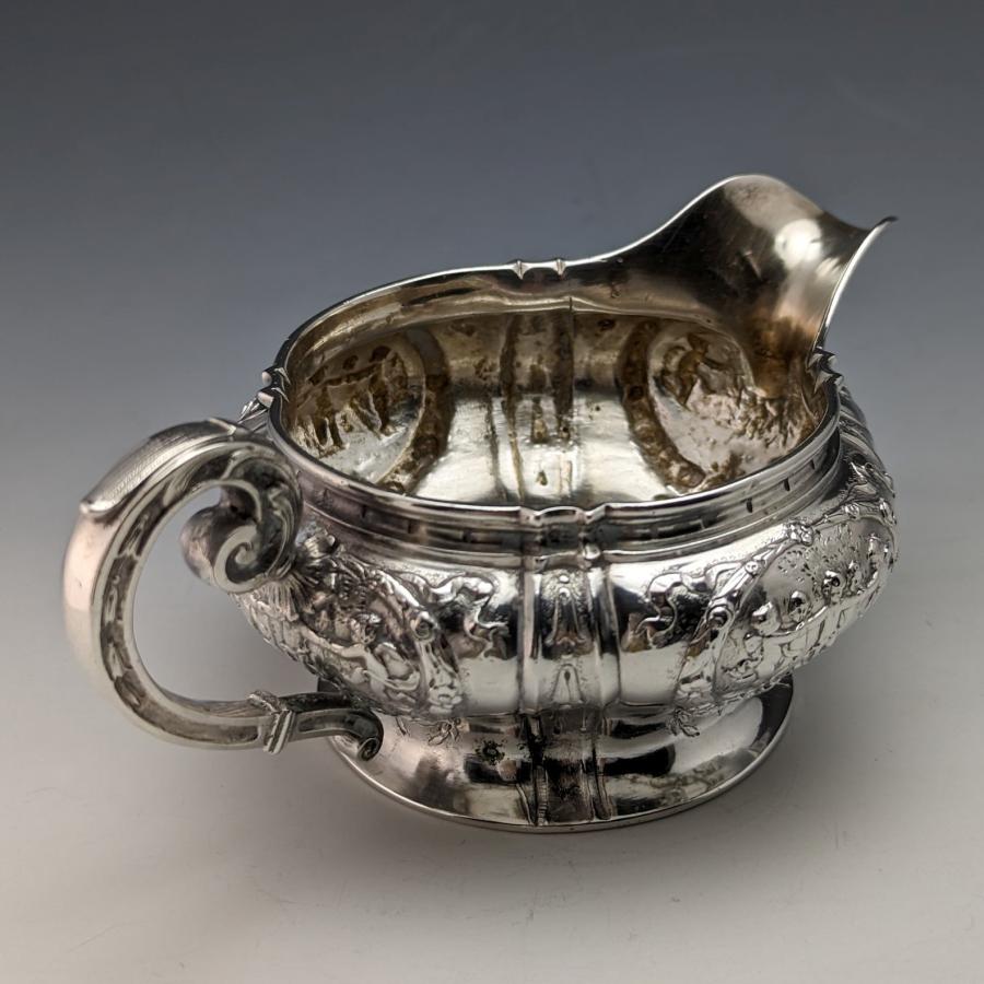 1900年頃 ドイツアンティーク 800シルバー製クリームジャグ 180g Storck & Sinsheimer 1900年頃 ドイツアンティーク 800シルバー製クリームジャグ 180g