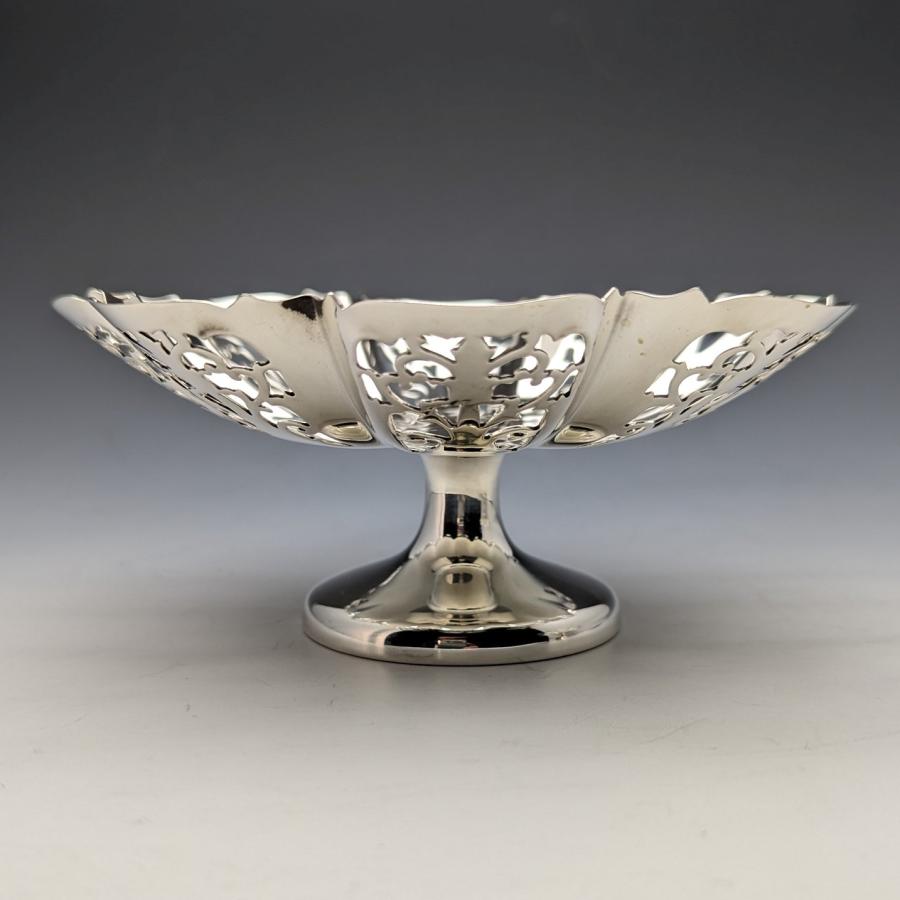 1933年 英国ヴィンテージ 純銀製 コンポート/タッツァ ペア 計335g Viners 1933年 英国ヴィンテージ 純銀製 コンポート/タッツァ ペア 計