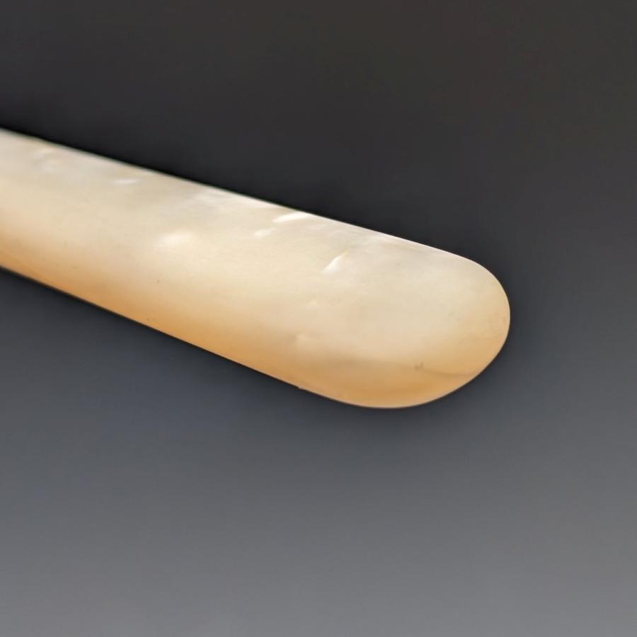 1880年 英国アンティーク 彫刻白蝶貝ハンドル デザートカトラリー3ペアセット Stokes &amp; Ireland PXL_20231220_220014326_1200x12