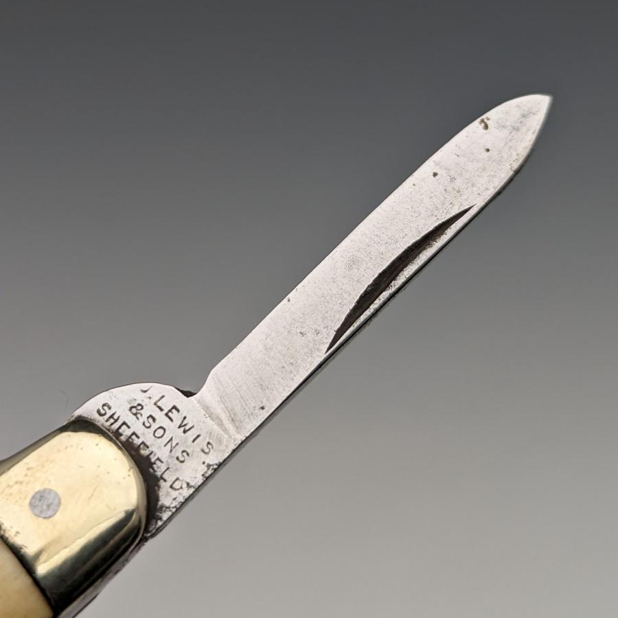 英国アンティーク ボーンハンドル ペンナイフ スチールブレード