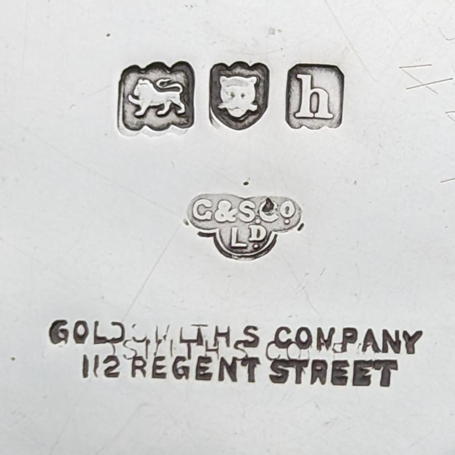 1903年 英国アンティーク 純銀製 脚付きボウル 126g Goldsmiths &amp; Silversmiths 1903年 英国アンティーク 純銀製 脚付きボウル 126g Goldsmiths