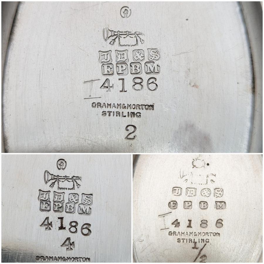 1913年頃 英国アンティーク シルバープレート製 ティーセット James Ballatyne &amp; Sons 1913年頃 英国アンティーク シルバープレート製 ティーセット