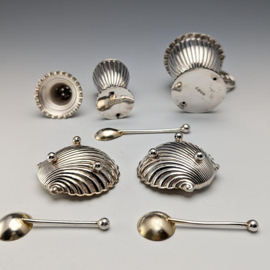 1910年頃 英国アンティーク シルバープレート製 調味料入れセット