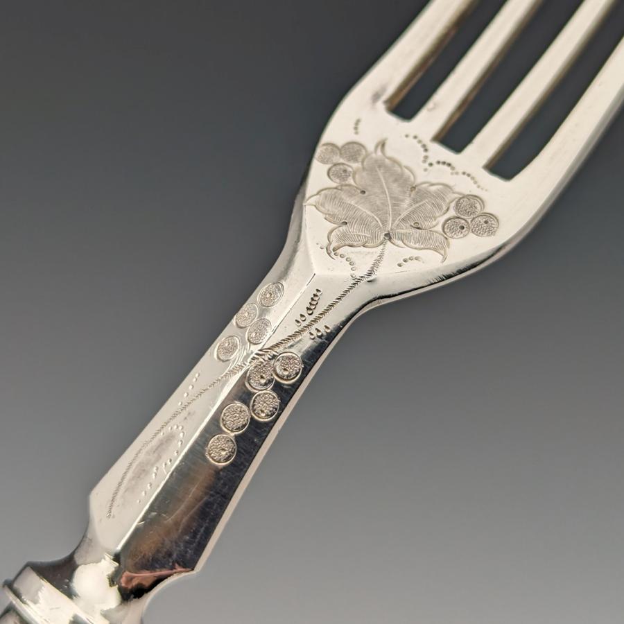 1870年頃 英国アンティーク シルバープレート製 フルーツカトラリー12ペアセット 木箱入り PXL_20240502_093629303_1200x12