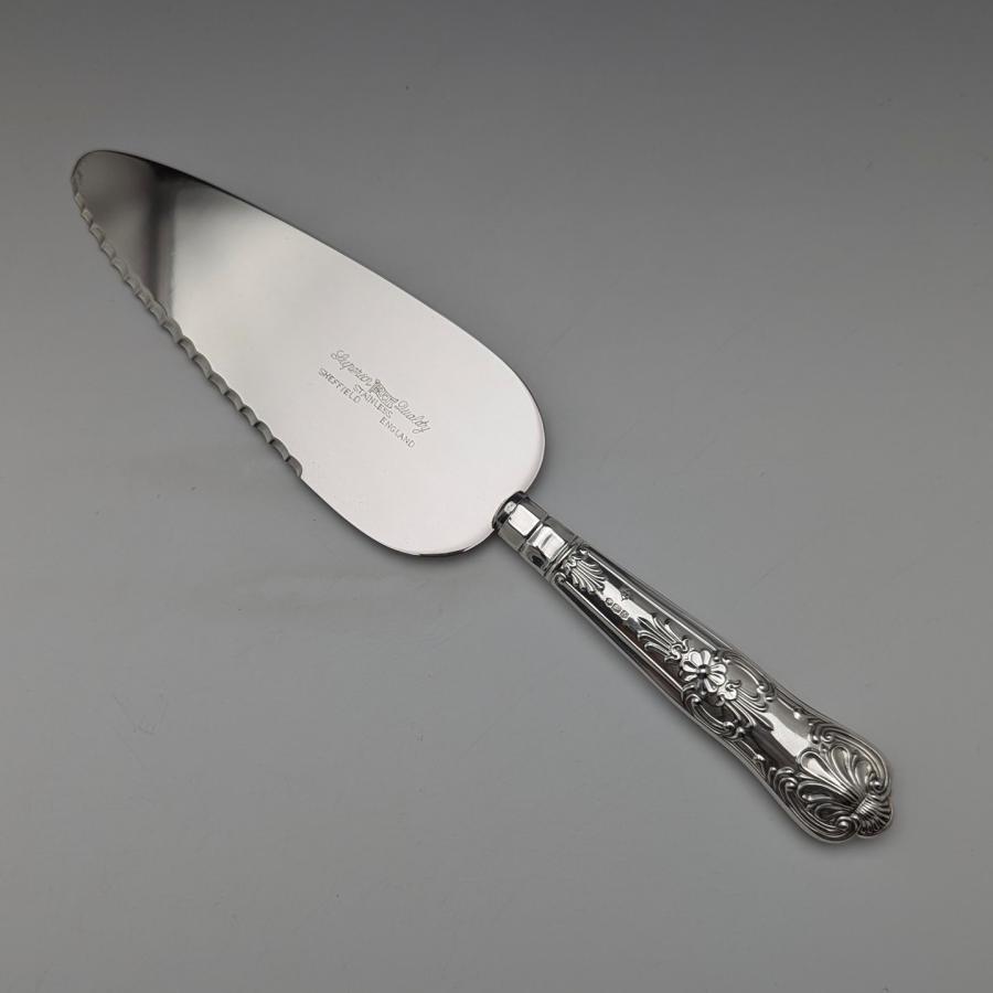 1960年 英国ヴィンテージ 純銀製ハンドル ケーキスライサー＆ブレッド