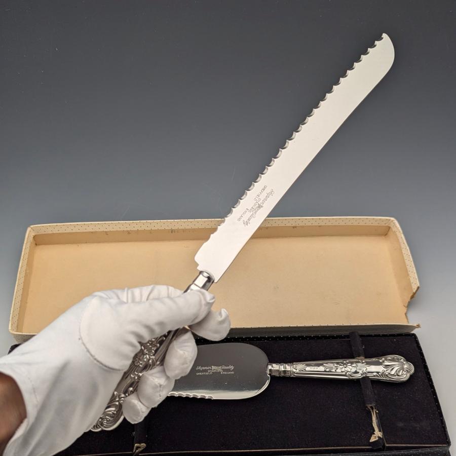 【Harrison Bros】 【純銀ハンドル】キングスパターン ティーナイフ Harrison Bros】 【純銀ハンドル】キングスパターン ティーナイフ