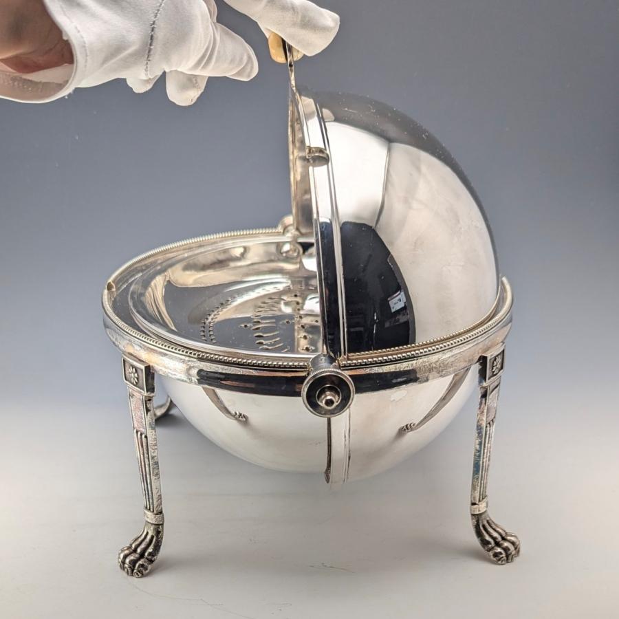 1900年頃 英国アンティーク シルバープレート製 ブレックファーストディッシュ WALKER&HALL 1900年頃 英国アンティーク シルバープレート製 ブレック
