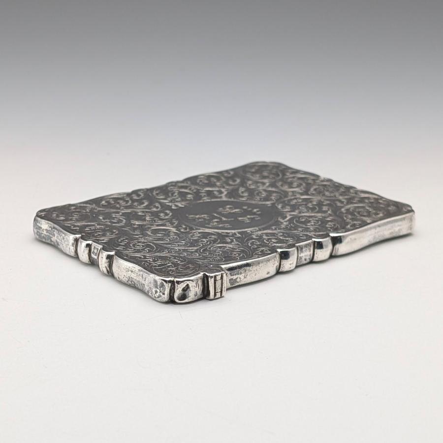 1896年 英国アンティーク 純銀製 カードケース 56g Frederick Marson 1896年 英国アンティーク 純銀製 カードケース 56g Frederick Marson