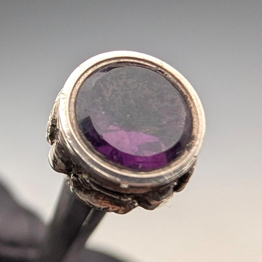 1900年頃 アンティーク 推進式ペンシル パープルストーン 1900年頃 アンティーク 推進式ペンシル パープルストーン