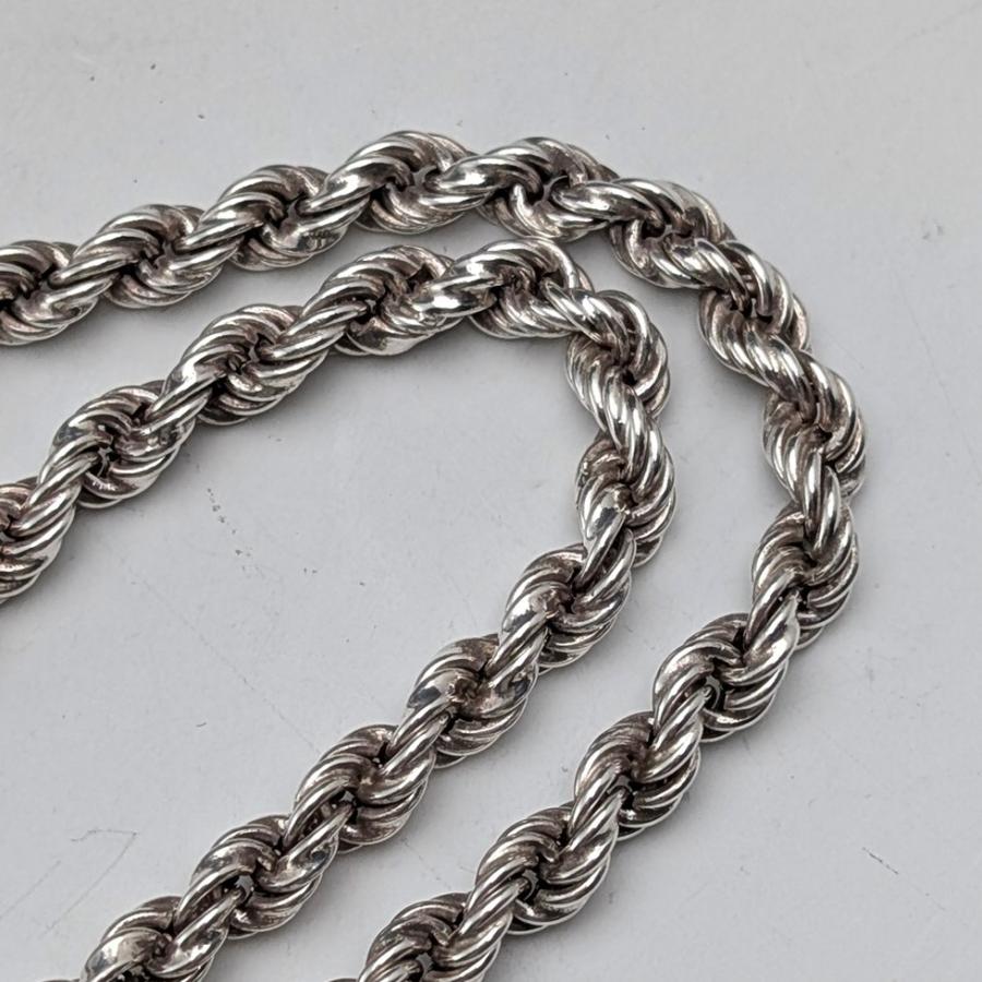 ヴィンテージ 純銀製展開式フォトペンダント 純銀極太ネックレス