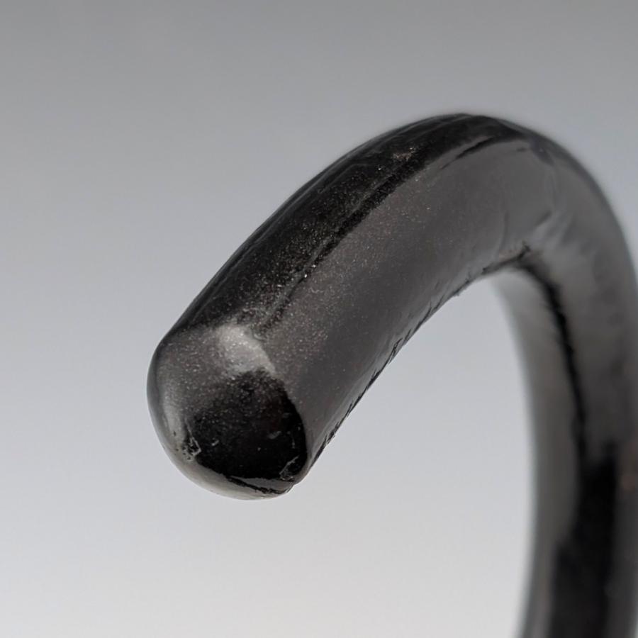 1920年代 アンティーク ブラックシャフト 曲がりハンドル ステッキ 杖 91cm 1920年代 アンティーク ブラックシャフト 曲がりハンドル