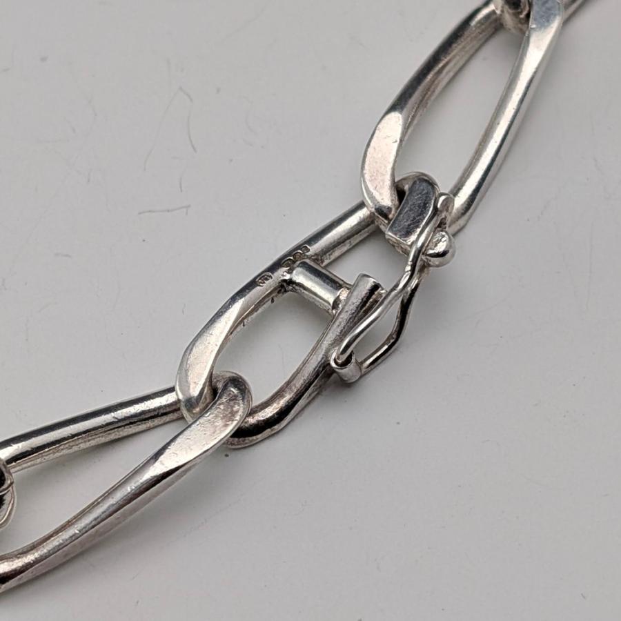 英国ヴィンテージ 純銀製 ロング喜平チェーン ネックレス60cm