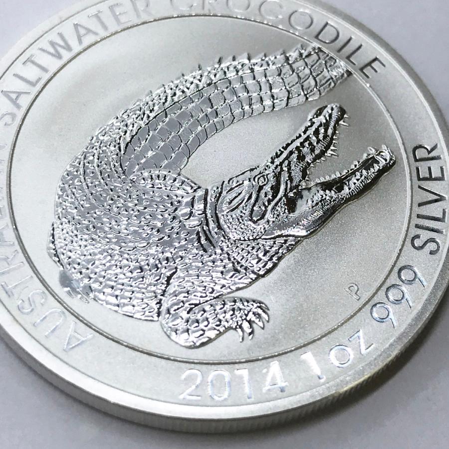 クロコダイル 銀貨 2014年 オーストラリア発行 1オンス : SILVER ROUND