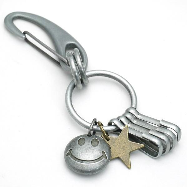 カラビナ キーホルダー キーリング スマイル ニコちゃん