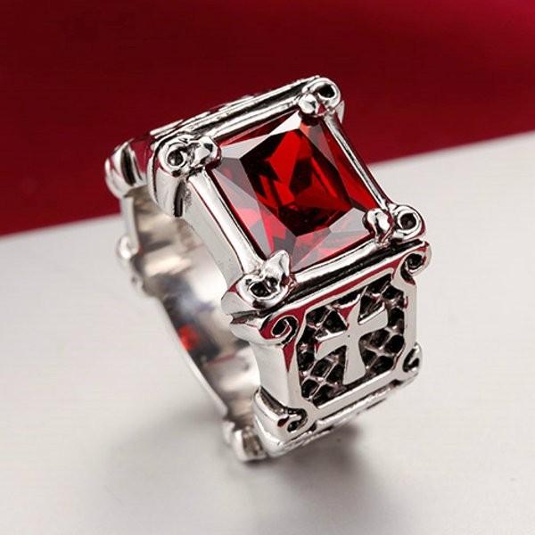 リング ステンレス メンズ キュービックジルコニア 全3色 ak2 | 