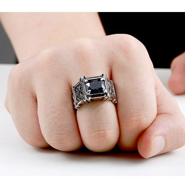 リング ステンレス メンズ キュービックジルコニア 全3色 ak2 |  | 05