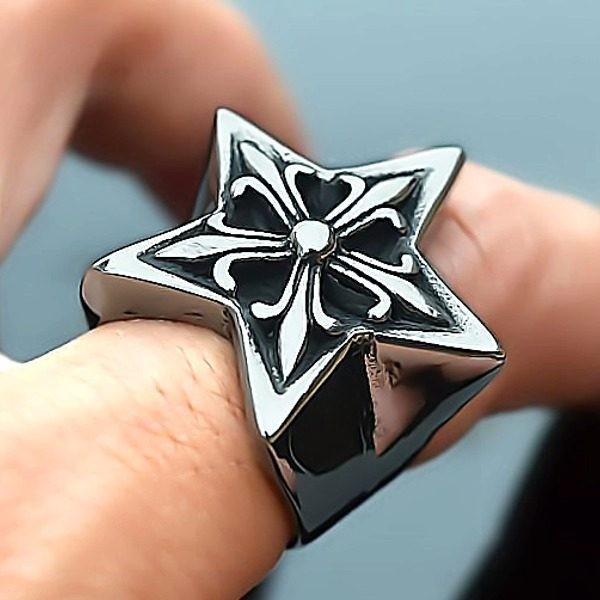 ラージスターリング メンズ ステンレス リング サージカルステンレス