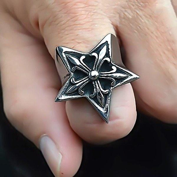 ラージスターリング メンズ ステンレス リング サージカルステンレス