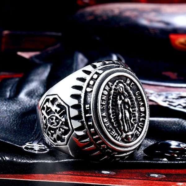 リング メンズ マリア マリア像 ステンレス ゴツイ系 カッコイイ ag4