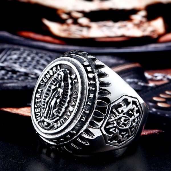 リング メンズ マリア マリア像 ステンレス ゴツイ系 カッコイイ ag4