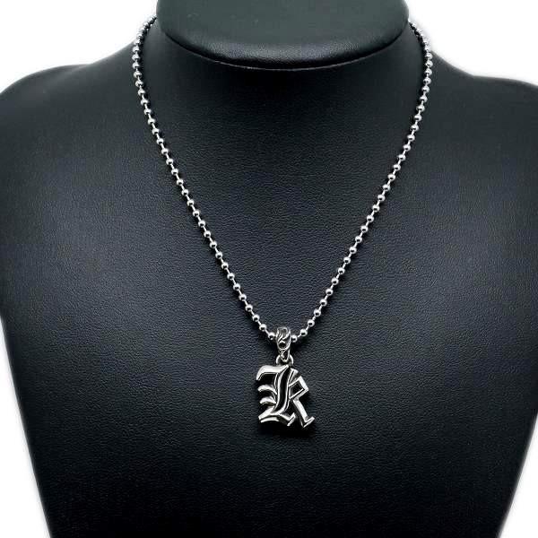 アルファベット K チャーム ペンダント ネックレス トップ シルバー925 メンズ レディース ch233 |  | 02