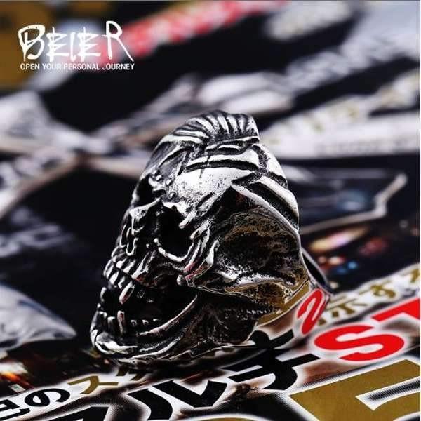 メンズ リング スカル ガイコツ 骸骨 ドクロ ステンレス ステンレスリング リアルスカル rh004 |  | 03