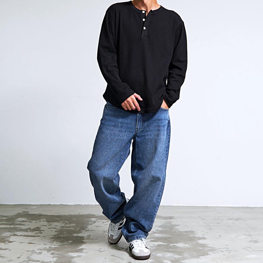 Hanes（ヘインズ） ワイドデニム メンズ 大きいサイズ ジーンズ Gパン 