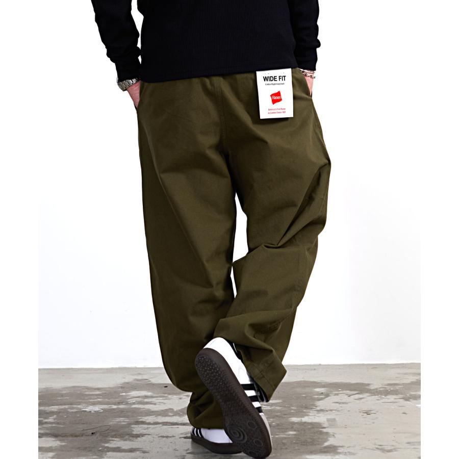 Hanes（ヘインズ） チノパンツ ワイド メンズ ブランド 大きいサイズ
