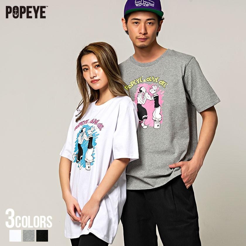 半袖tシャツ メンズ Popeye ポパイ ポパイ オリーブオイルプリントクルーネック半袖tシャツ 全3色 キャラt ロゴ レディース グレー 白 黒 M L 春 夏 21 0a199 101pe シルバーバレット 通販 Yahoo ショッピング
