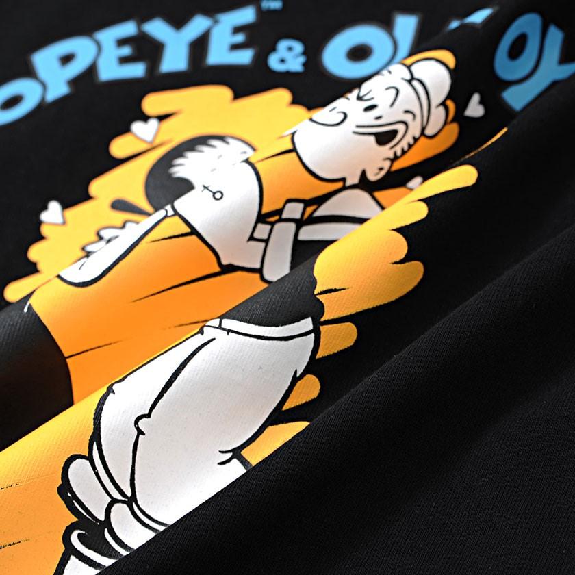 半袖tシャツ メンズ Popeye ポパイ ポパイ オリーブオイルプリントクルーネック半袖tシャツ 全3色 キャラt ロゴ レディース グレー 白 黒 M L 春 夏 21 0a199 101pe シルバーバレット 通販 Yahoo ショッピング