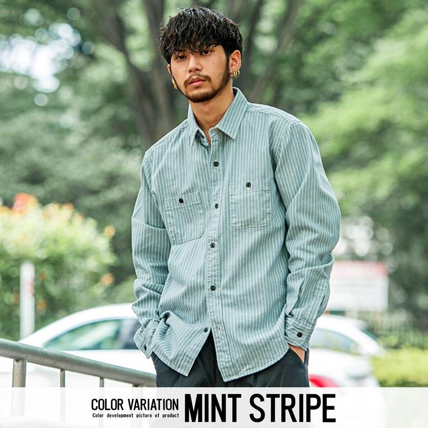 パーリーゲイツヒッコリーシャツ春物 ヒッコリーストライプシャツ L/S(ネイビー） | Oregonian Outfitters