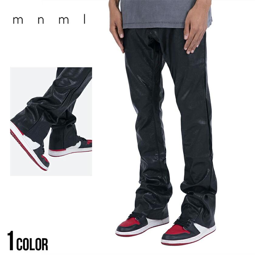 レザーパンツ メンズ フレアパンツ ブランド カジュアル Puレザー フェイクレザー ボトムス おしゃれ きれいめ ストリート 韓国系 Mnml 春 夏 21ml Aw224d シルバーバレット 通販 Yahoo ショッピング