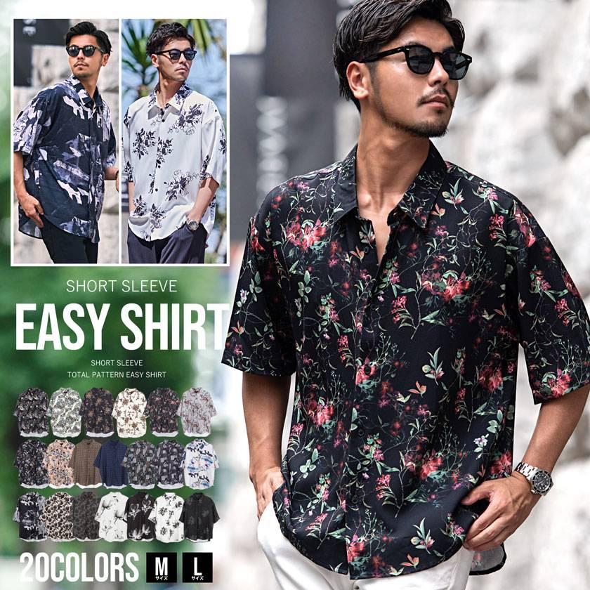 花柄カジュアル半袖シャツ SILVER BULLET（シルバーバレット） カジュアルシャツ メンズ 半袖