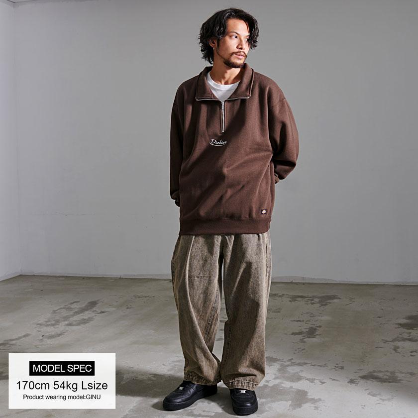 Dickies ディッキーズ ハーフジップ スウェット トレーナー Dickies ディッキーズ ハーフジップ スウェット トレーナー