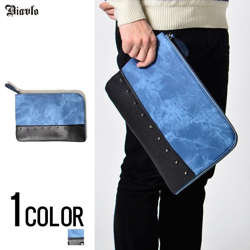 クラッチバッグ メンズ Diavlo ディアブロ スタッズ付きクラッチバック 全1色 クラッチバック メンズ スタッズ 392 Dkt2533 シルバーバレット 通販 Yahoo ショッピング