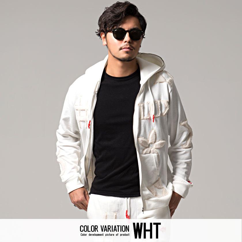 LUXE/R ラグジュ スポンジボンディングシープボアプルパーカー サイズL ボアパーカー メンズ LUXE/R ラグジュ ボアワッペンジップアップ