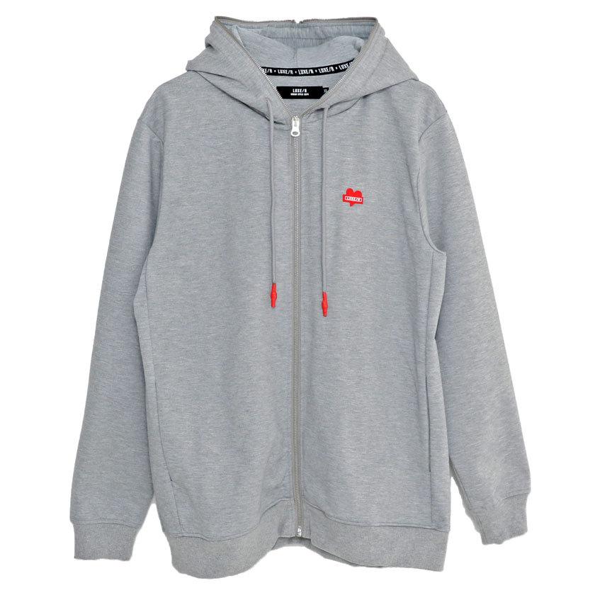 パーカー メンズ セットアップ対応 ジップアップ 細身 スリム エナメル