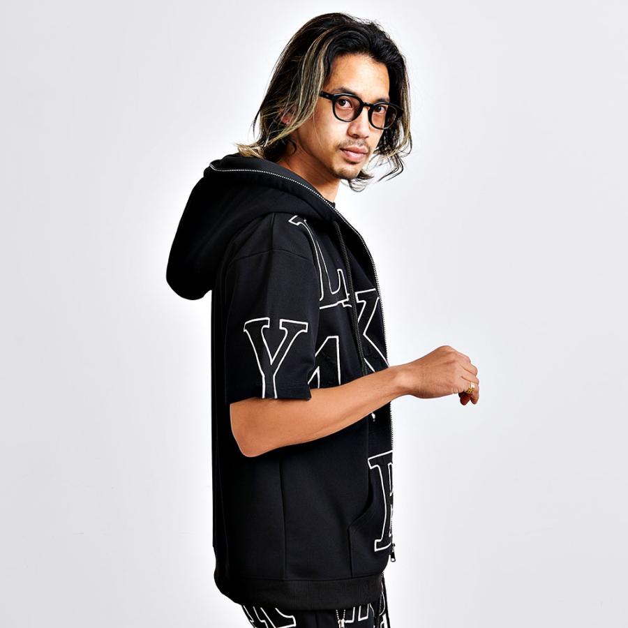 LUXE/R（ラグジュ） パーカー メンズ 半袖 ポンチ ジャージ スウェット