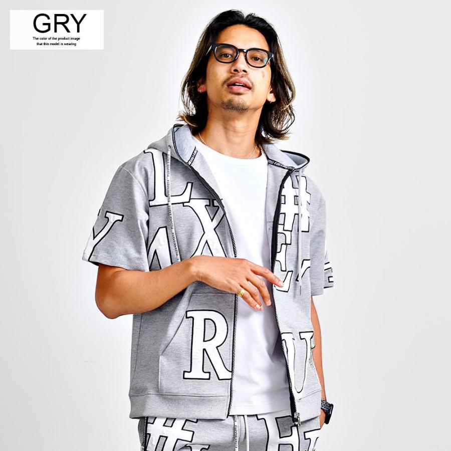 LUXE/R（ラグジュ） パーカー メンズ 半袖 ポンチ ジャージ スウェット