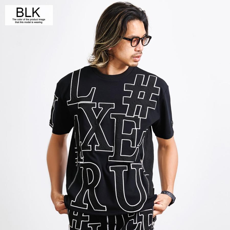 ✨美品✨LUXE/R ラグジュ セットアップ 半袖 立体ロゴ Ｌサイズ 赤 LUXE/R（ラグジュ） Tシャツ メンズ 半袖 ブランド スポーツ 大きい
