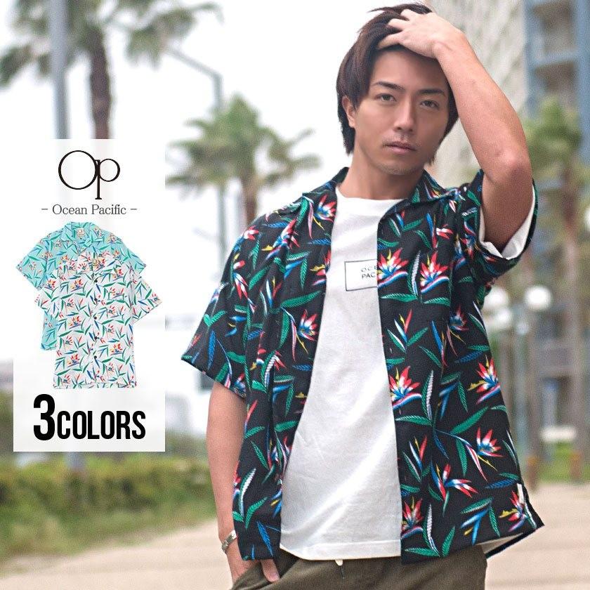 Ocean Pacific オーシャンパシフィック 総柄サッカー生地半袖