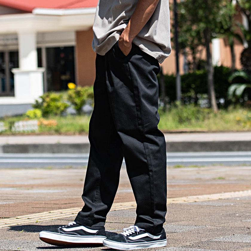 オクスン　テーパードチノパンツ　ブラック　サイズL オクスン テーパードチノパンツ ブラック サイズL men's