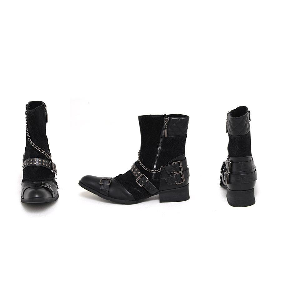 ブーツ メンズ V系 Love Hunter ラブハンター チェーン付きサイドジップブーツ 全1色 メンズ靴 ビジュアル系 6803 シルバーバレット 通販 Yahoo ショッピング