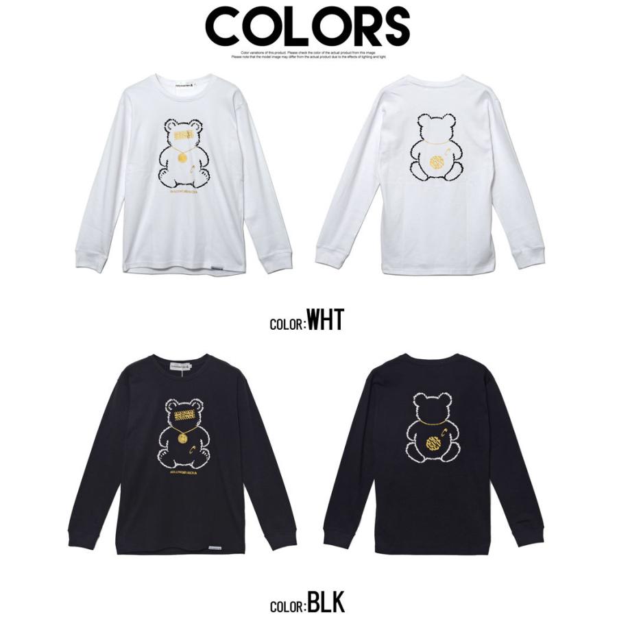 長袖tシャツ メンズ Tシャツ ロンt クルーネック カジュアル 黒 白 クマ ベア ブランド シンプル Hollywood Rich 秋服 秋 冬 A 8128 シルバーバレット 通販 Yahoo ショッピング
